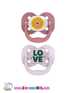 پستانک بادامی 0 تا 6 ماه طرح Love دکتر براونز - سیسمونی نیک