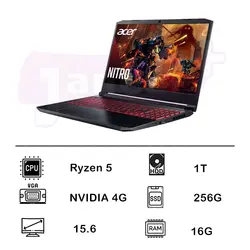 لپ تاپ استوک 15.6 اینچی ایسر مدل AN515 - 55 فول پک