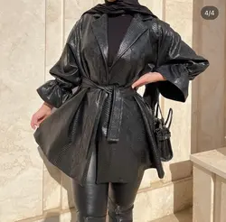 پالتو چرم پوسماری آستین چین