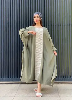 مانتو پانچ عربی قلاب بافی