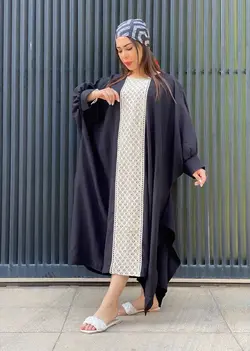 مانتو پانچ عربی قلاب بافی