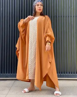 مانتو پانچ عربی قلاب بافی