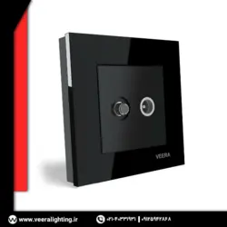 پریز آنتن مرکزی ویرا مدل کریستال مشکی | خرید آنلاین | ویرا لایتینگ