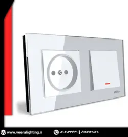 قاب دو تایی ویرا کریستال سفید