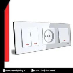 قاب سه تایی ویرا کریستال سفید