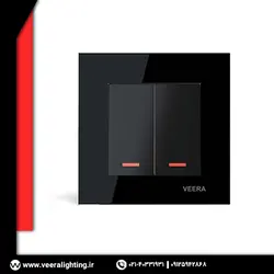 کلید دو پل ویرا کریستال مشکی