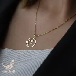پلاک آویز طلا جوانه