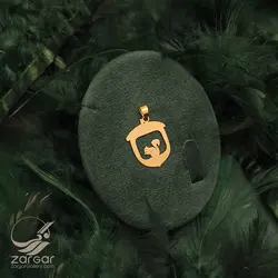 پلاک آویز طلا بلوط و سنجاب - زرگرگالری