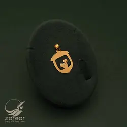 پلاک آویز طلا بلوط و سنجاب - زرگرگالری