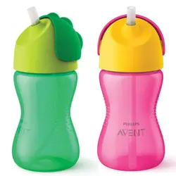 لیوان آبمیوه خوری نی دار 300 میل 12+ ماه اونت Avent