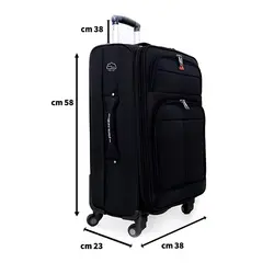 چمدان متوسط چرخدار پیرگاردین مدل 3169 برزنتی - فروشگاه اینترنتی حیدشاپ