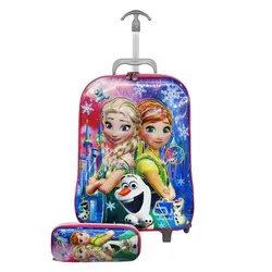 چمدان بچه گانه دخترانه چرخدار کد 1397A همراه جامدادی - حیدشاپ