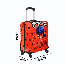 چمدان دخترانه چهار چرخ طرح دختر کفشدوزکی مدل 2157 - حیدشاپ