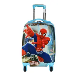 چمدان کودک پسرانه طرح اسپایدرمن مدل spidy16 چرخدار فایبرگلاس - حیدشاپ