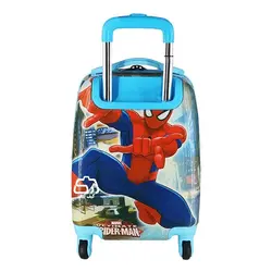 چمدان کودک پسرانه طرح اسپایدرمن مدل spidy16 چرخدار فایبرگلاس - حیدشاپ