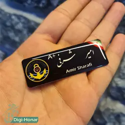 اتیکت مشکی با جاگذاری نشان و طرح شما