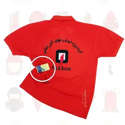 تیشرت یقعه دار قرمز  لباس آتش نشان ویژه پرسنل سازمان آتش نشانی و خدمات ایمنی شهرداری های کشور