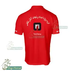 تیشرت یقعه دار قرمز  لباس آتش نشان ویژه پرسنل سازمان آتش نشانی و خدمات ایمنی شهرداری های کشور
