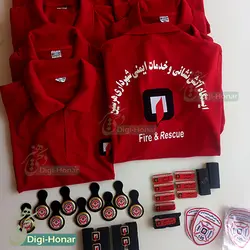 تیشرت یقعه دار قرمز  لباس آتش نشان ویژه پرسنل سازمان آتش نشانی و خدمات ایمنی شهرداری های کشور