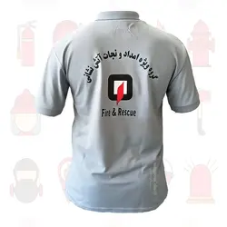 تیشرت یقعه دار قرمز  لباس آتش نشان ویژه پرسنل سازمان آتش نشانی و خدمات ایمنی شهرداری های کشور