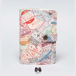 ست کاور پاسپورت و تگ چمدون طرح مهر ویزا