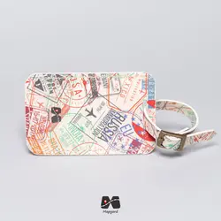 ست کاور پاسپورت و تگ چمدون طرح مهر ویزا