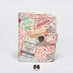 ست کاور پاسپورت و تگ چمدون طرح مهر ویزا