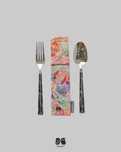 جا لقمه و جا قاشق چنگالی طرح مهر ویزا