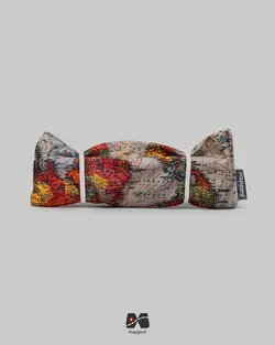 جا لقمه و جا قاشق چنگالی طرح نقشه جهان وینتیج