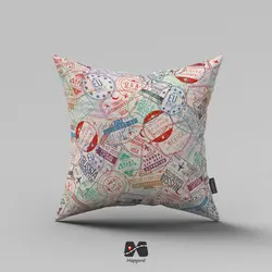 روکش کوسن طرح مهر ویزا (کد 1)