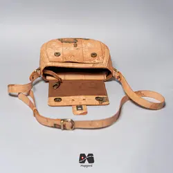 کیف رو دوشی طرح نقشه جهان قدیمی دست دوز