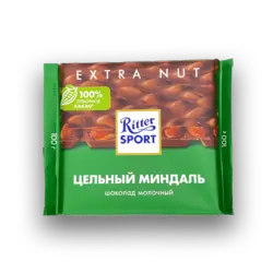 شکلات تخته ای بادام کامل ریتر اسپورت