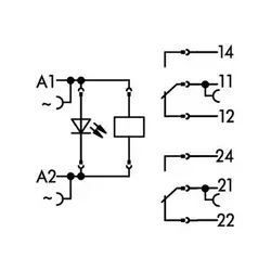 رله دو چنج اور 8 آمپر 220Vac با ماژول LED | آسان صنعت نمایندگی WAGO و SCAME - راه اندازی تابلو برق