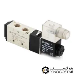 شیر برقی پنوماتیک 5/2 سایز 1/4 تک بوبین TG2521-08 اس تی ان سی (STNC)