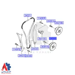 دنده سر میل سوپاپ (cvt) هیوندای النترا /243502E001