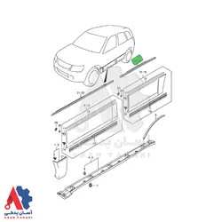 زه استیل درب عقب چپ سوزوکی ویتارا /7756078K00 OPG