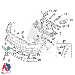 زه پروژکتور راست میتسوبیشی asx2014 /شناسه 6400G234