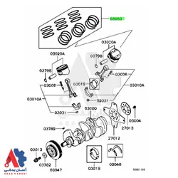 رینگ موتور سایز 50% میتسوبیشی پاجرو بهمنی /MD300571