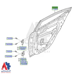 درب عقب چپ هیوندای النترا 2017 /77003F2000