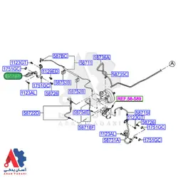 شلنگ ترمز جلو راست هیوندای سوناتا 2007 /587323K100