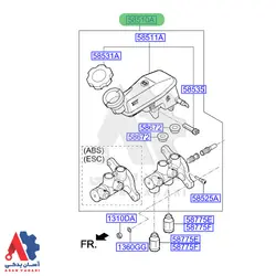 پمپ ترمز هیوندای النترا 2014 /585103X240