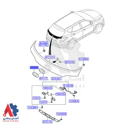 آرم هیوندای درب صندوق هیوندای سانتافه 2014 / 863002w010