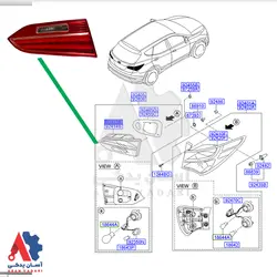 خطر درب صندوق چپ هیوندای سانتافه 2014 / 924502w135