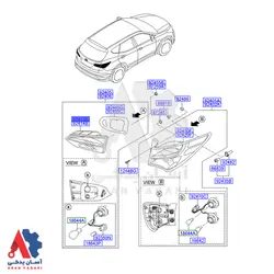 خطر درب صندوق چپ هیوندای سانتافه 2014 / 924502w135