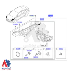 چراغ جلو زنون چپ هیوندای النترا 2014 / 921013x420