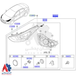 چراغ جلو راست هیوندای النترا 2013 تا 2015 / 921023x410