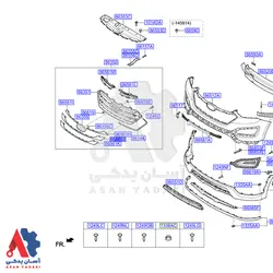 زه جلو پنجره پاييني هیوندای سانتافه2014 / 863552w010