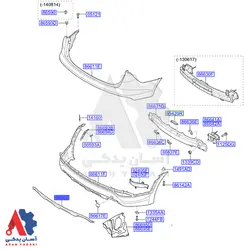 زه روي سپر عقب هیوندای سانتافه2015 / 866652w000