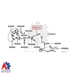 سنسور abs چرخ جلو راست میتسوبیشی پاجرو بهمنی / MR334712