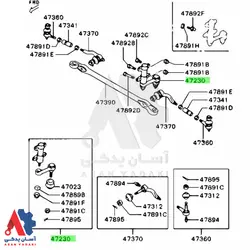 سه راهی جعبه فرمان میتسوبیشی پاجرو92 و گروه بهمن / MB831042